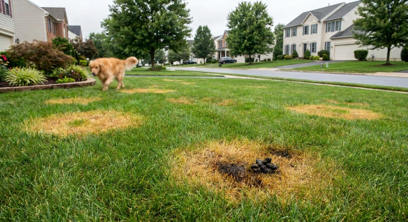 Pet waste can cause long-term lawn damage in York if not removed regularly