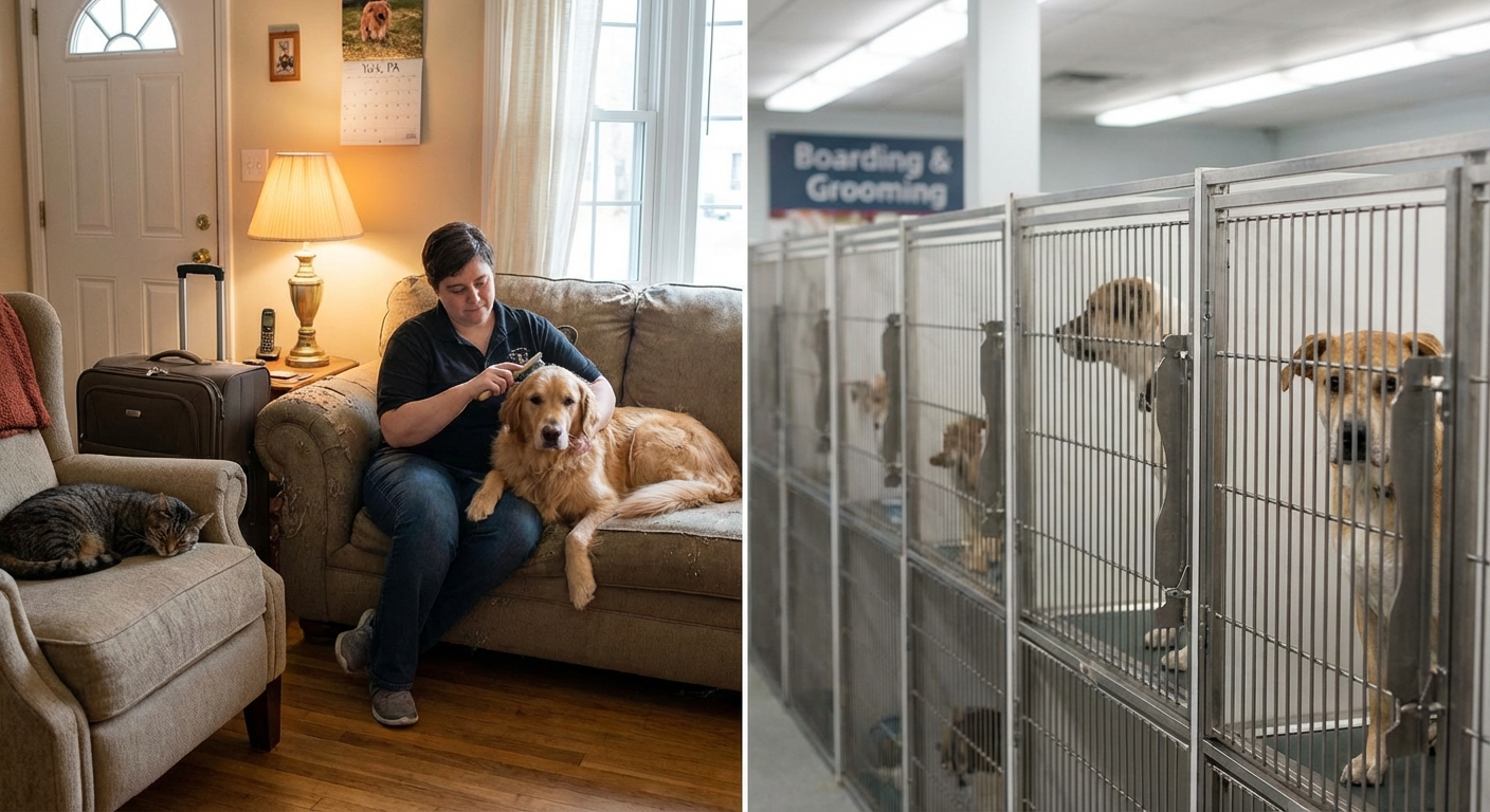 Pet sitter in York provides comfort and security for pets at home instead of boarding